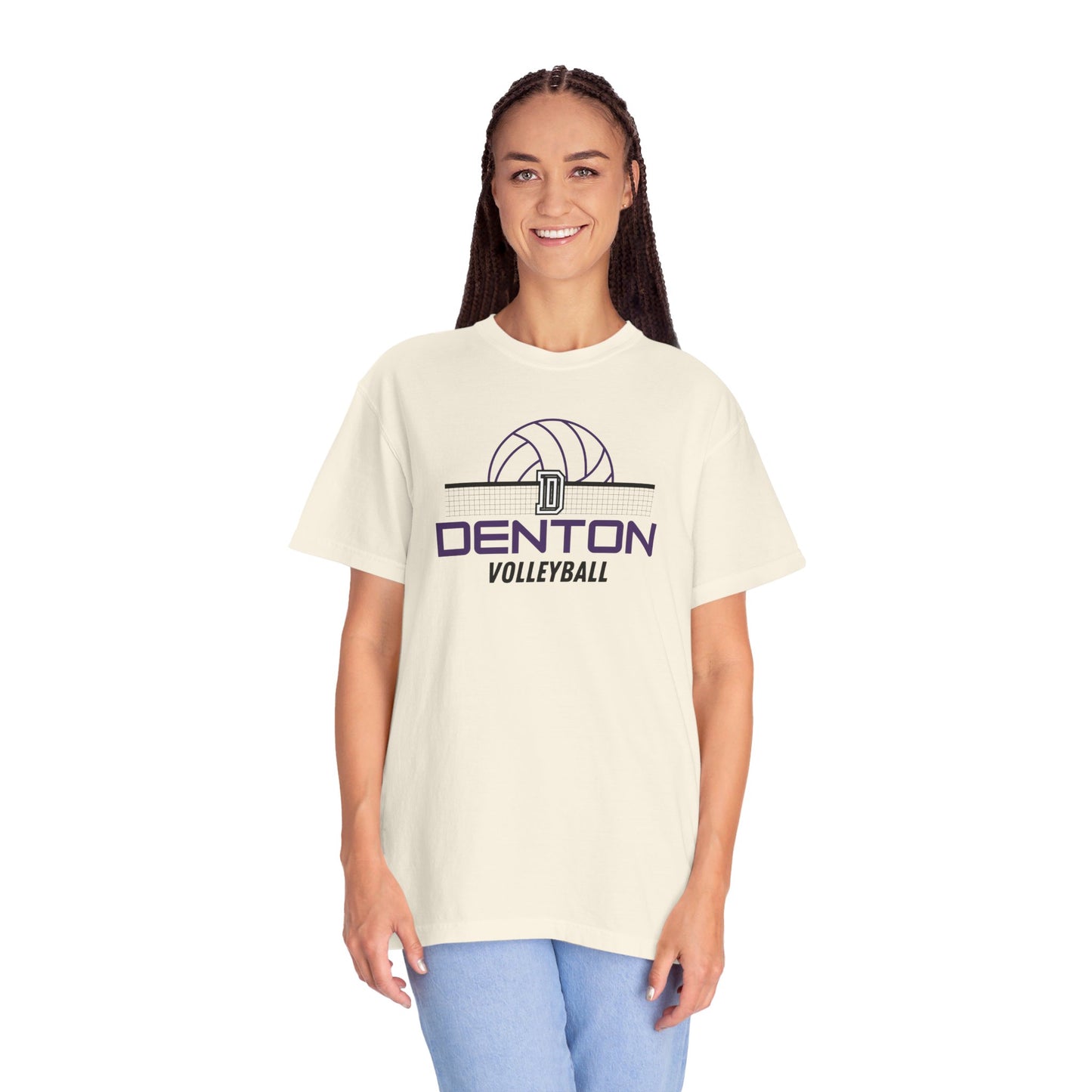 Denton Volleyball Net Tee - Comfort Colors