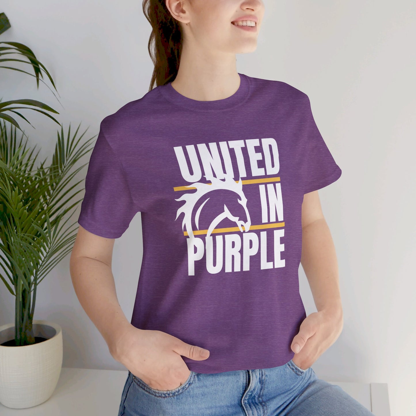 United In Purple Tee - Bella Canvas