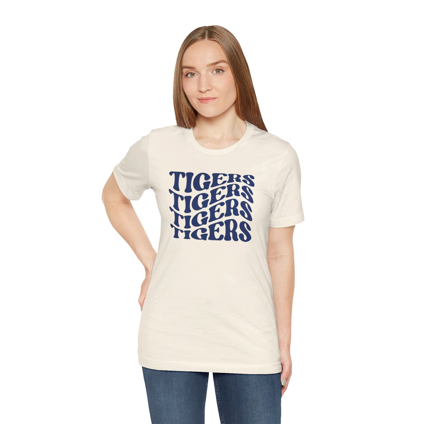 Tigers Wavy Tee - Bella Canvas